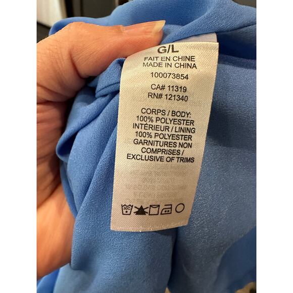 Dynamite Dani Cowl Neck Chiffon Slip Dress Y2K Fairy Grunge Goth Large - Picture 12 of 15